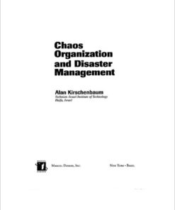 Chaos Organization and Disaster Management 1st edition eBook