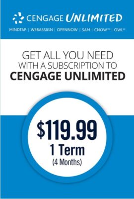 Cengage Unlimited, 1 term (4 months), 1st Edition