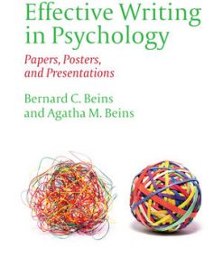 Effective Writing in Psychology: Papers, Posters, and Presentations eBook