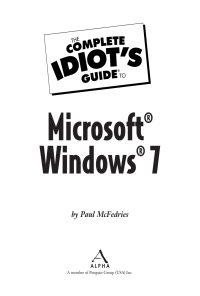 The Complete Idiot's Guide to Microsoft Windows 7 eBook