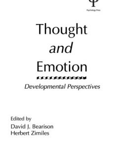Thought and Emotion: Developmental Perspectives eBook