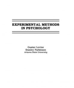Experimental Methods in Psychology eBook