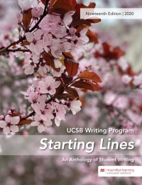 Starting Lines: An Anthology of Student Writing - University of California, Santa Barbara eBook