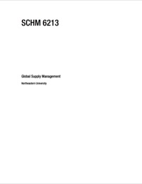 SCHM 6213: GLOBAL SUPPLY MANAGEMENT-GILBER NYAGA eBook