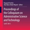 Proceedings of the Colloquium on Administrative Science and Technology: CoAST 2013 eBook