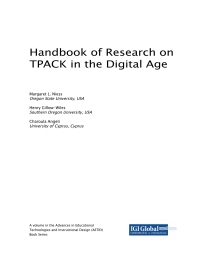 Handbook of Research on TPACK in the Digital Age eBook