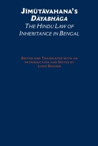 Jimutavahana's Dayabhaga: The Hindu Law of Inheritance in Bengal eBook