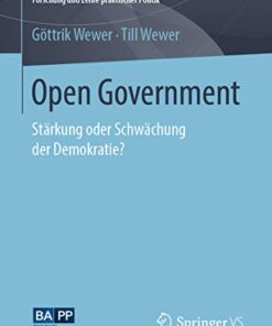 Open Government: Stärkung oder Schwächung der Demokratie? eBook