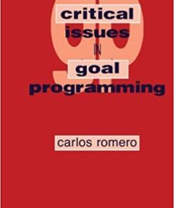 Handbook of Critical Issues in Goal Programming eBook