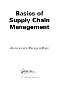 Basics of Supply Chain Management eBook