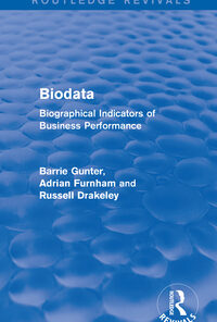 Biodata (Routledge Revivals): Biographical Indicators of Business Performance eBook