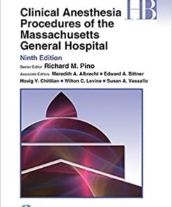 Clinical Anesthesia Procedures of the Massachusetts General Hospital eBook
