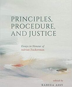Principles, Procedure, and Justice: Essays in honour of Adrian Zuckerman eBook