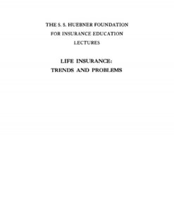 Life Insurance: Trends and Problems eBook