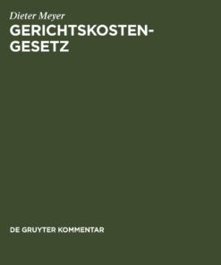 Gerichtskostengesetz: Kommentar eBook