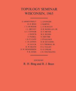 Topology Seminar Wisconsin, 1965. (AM-60), Volume 60 eBook