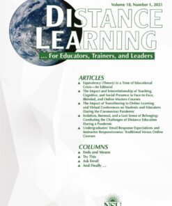 Distance Learning: Volume 18 #1 eBook