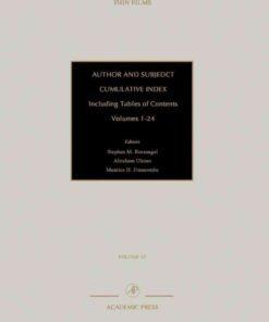 Author and Subject Cumulative Index, Including Tables of Contents: Subject and Author Cumulative Index, Volumes 1-24 eBook