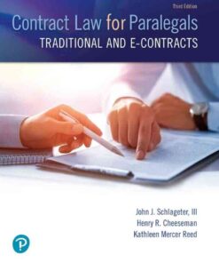 Contract Law for Paralegals: Traditional and e-Contracts, 3rd Edition eBook
