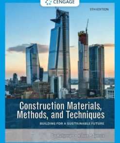 Construction Materials, Methods and Techniques: Building for a Sustainable Future, 5th Edition eBook