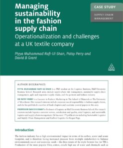 Case Study: Managing Sustainability in the Fashion Supply Chain: Operationalization and Challenges at a UK Textile Company eBook