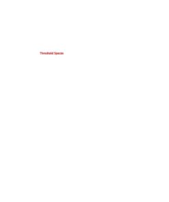 Threshold Spaces: Transitions in Architecture. Analysis and Design Tools eBook