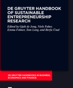 De Gruyter Handbook of Sustainable Entrepreneurship Research eBook