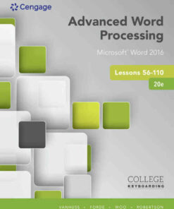 Advanced Word Processing Lessons 56-110, Microsoft® Word 2016, 20th Edition eBook
