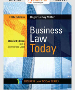 Business Law Today, Standard: Text & Summarized Cases, 12th Edition eBook