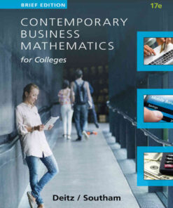 Contemporary Business Mathematics for Colleges, Brief Course 17th Edition eBook