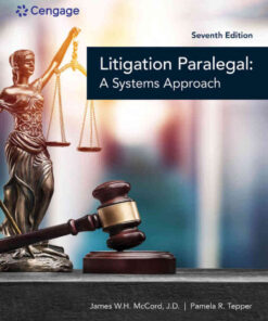 The Litigation Paralegal: A Systems Approach, 7th Edition eBook