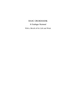 Isaac Cruikshank: A Catalogue Raisonné, with a Sketch of His Life and Work eBook