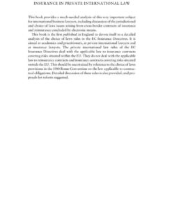 Insurance in Private International Law: A European Perspective eBook