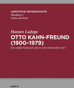Otto Kahn-Freund (1900–1979): Ein Arbeitsrechtler in der Weimarer Zeit eBook