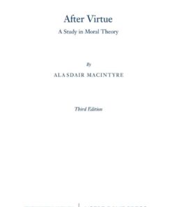 After Virtue,  A Study in Moral Theory, Third Edition eBook