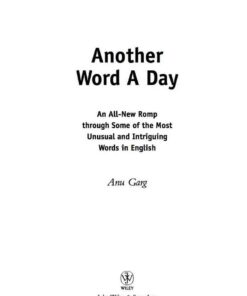 Another Word A Day: An All-New Romp through Some of the Most Unusual and Intriguing Words in English eBook