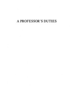A Professor's Duties: Ethical Issues in College Teaching eBook