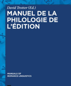 Manuel de la philologie de l’édition eBook