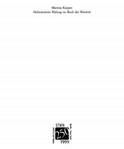 Hellenistische Bildung im Buch der Weisheit: Studien zur Sprachgestalt und Theologie der Sapientia Salomonis, 1st Edition eBook