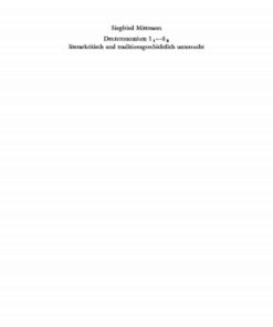 Deuteronomium 1,1–6,3 literarkritisch und traditionsgeschichtlich untersucht, 1st Edition eBook