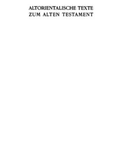 Altorientalische Texte zum Alten Testament, 1st Edition eBook