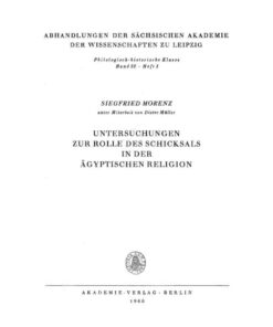 Untersuchungen zur Rolle des Schicksals in der ägyptischen Religion, 1st Edition eBook