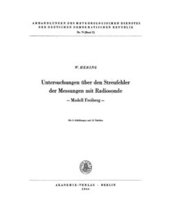 Untersuchungen über den Streufehler der Messungen mit Radiosonde: Modell Freiberg, 1st Edition eBook