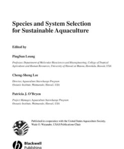 Species and System Selection for Sustainable Aquaculture, 1st Edition eBook