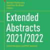 Extended Abstracts 2021/2022: Ghent Analysis and PDE Seminar eBook