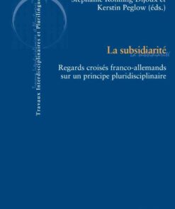 La subsidiarité: Regards croisés franco-allemands sur un principe pluridisciplinaire, 1st Edition eBook