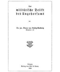 Das militärische Delikt des Ungehorsams, 1st Edition eBook
