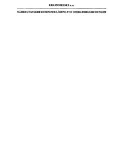 Näherungsverfahren zur Lösung von Operatorgleichungen, 1st Edition eBook