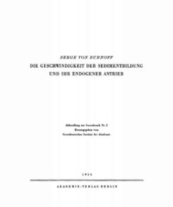 Die Geschwindigket der Sedimentbildung und ihr endogener Antrieb, 1st Edition eBook