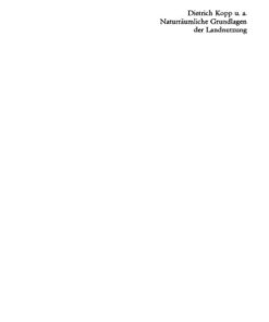 Naturräumliche Grundlagen der Landnutzung: am Beispiel des Tieflandes der DDR, 1st Edition eBook